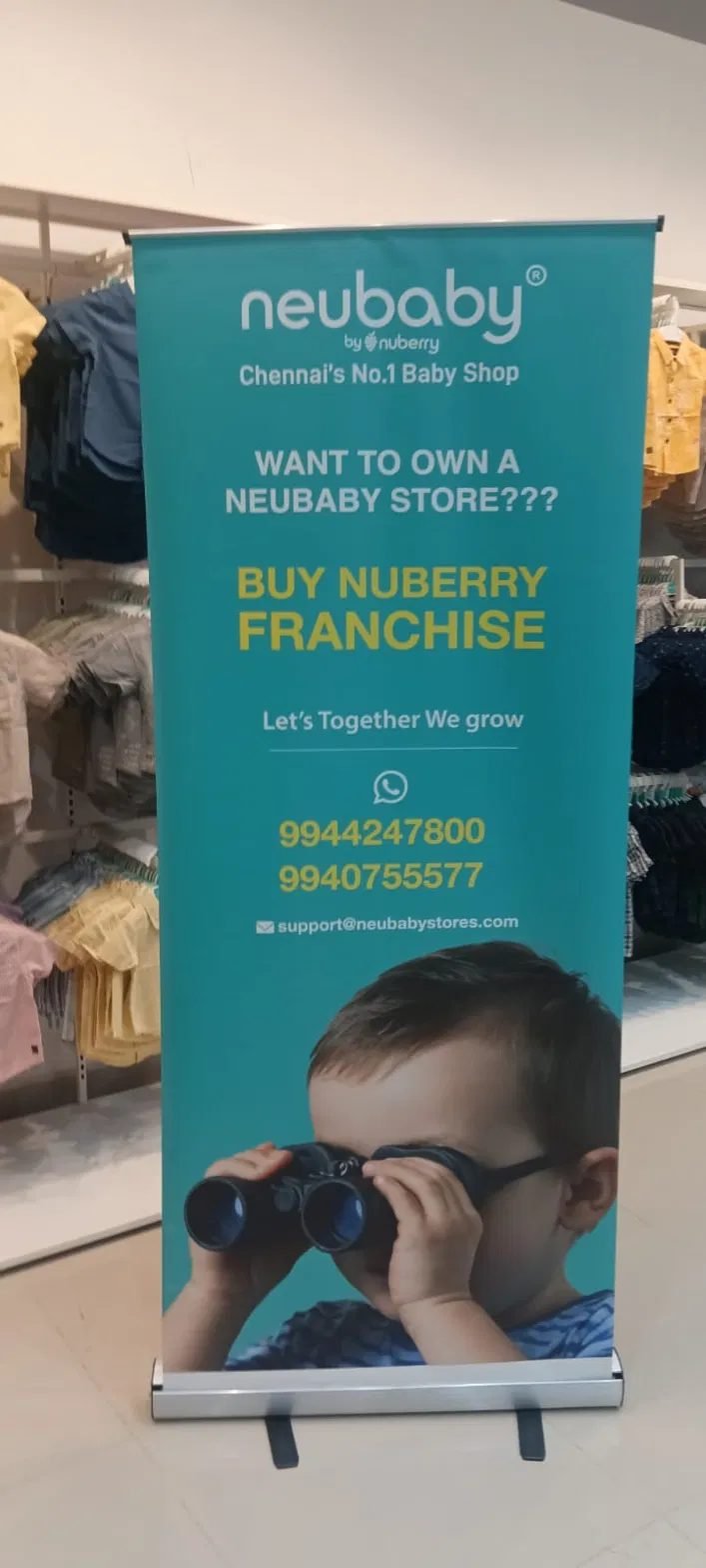 In-store standee for Neubaby franchise campaign